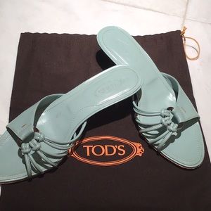 Tod’s light blue/ green sandal